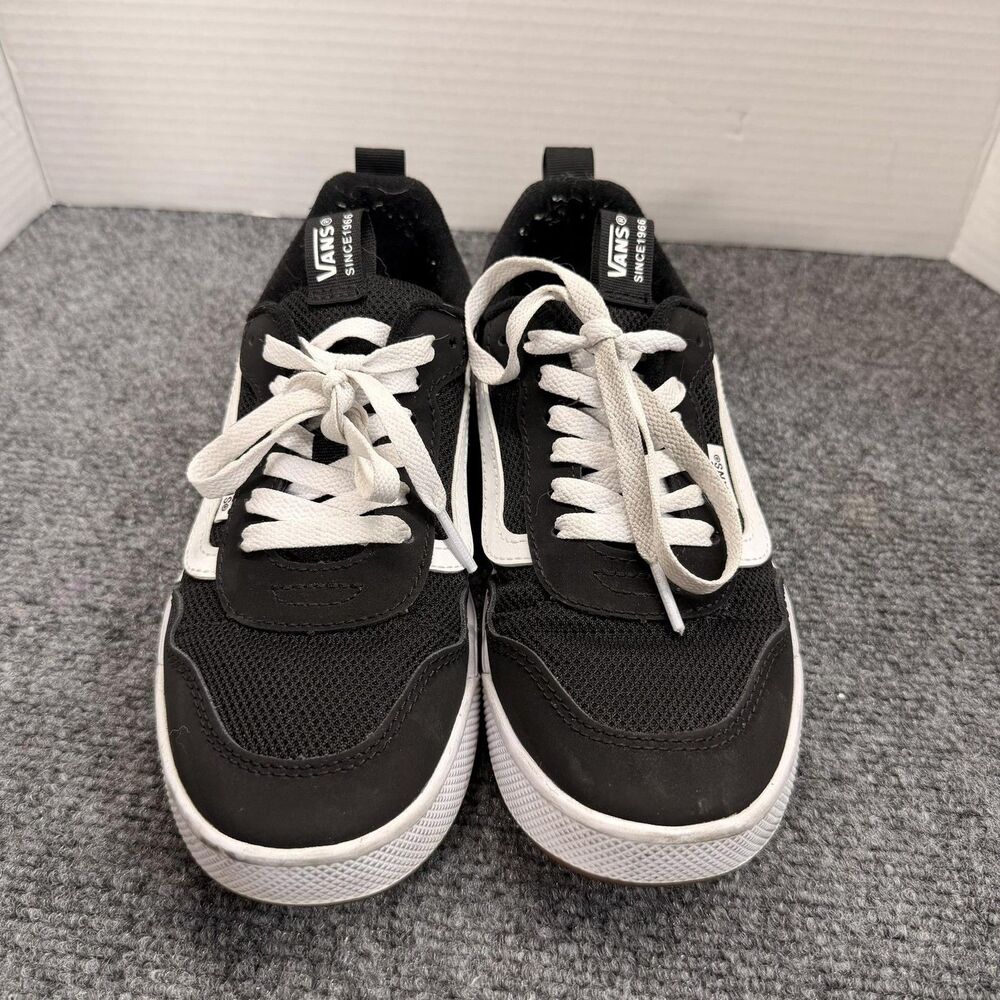 Vans Shoes Youth Size 4.5 Black Mesh Low Top Comfort Skate Sneakers Casual